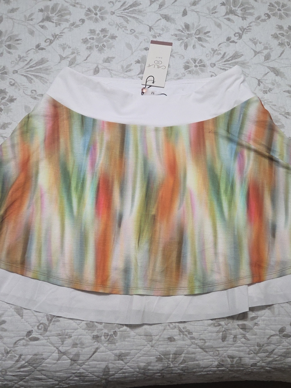 Calia Women's Mini Skirt Multicolor & White Medium NWT